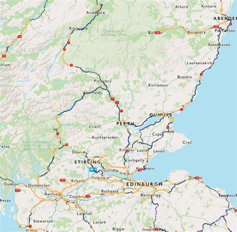 National Cycle Network Routes In East Of Scotland Uk