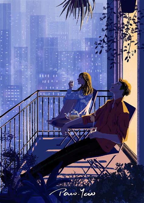 Terimakasih sudah berkunjung, semoga bisa ketemu lagi di postingan lainnya. Night balcony in 2020 | Night illustration, Couple ...