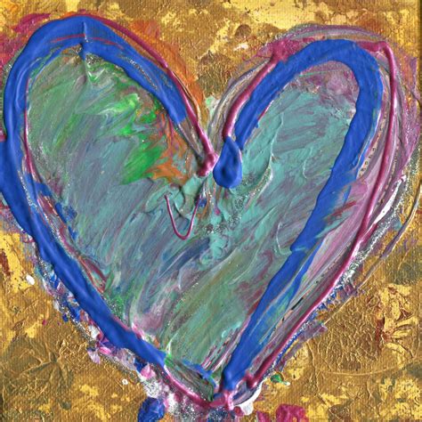 Heart Painting Original Art Heart Painting On Canvas 6x6 Etsy