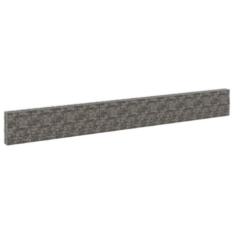 Mur en gabion avec couvercles Acier galvanisé 900x30x100 cm DIN Cdiscount Jardin