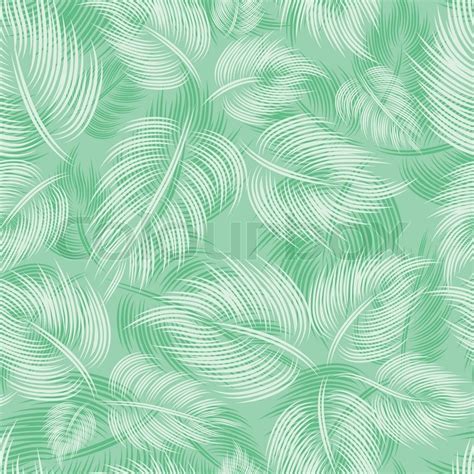 Seamless Spring Pattern With Green Light Leaf Leaves On