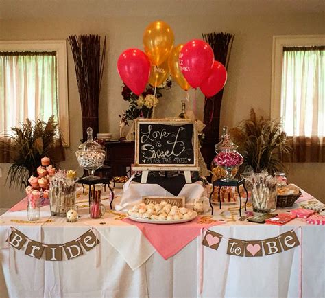 Pink And Gold Bridal Shower Dessert Table Brunch And Bubbly More