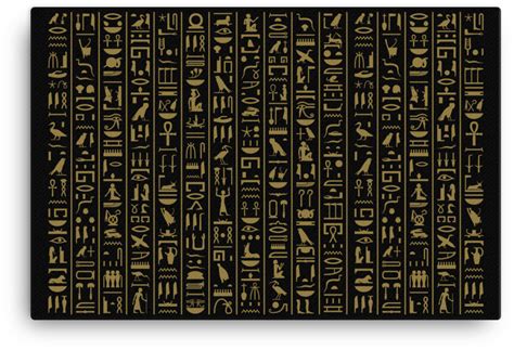 Ancient Egyptian Hieroglyphs Canvas 36x24 Free Transparent Png