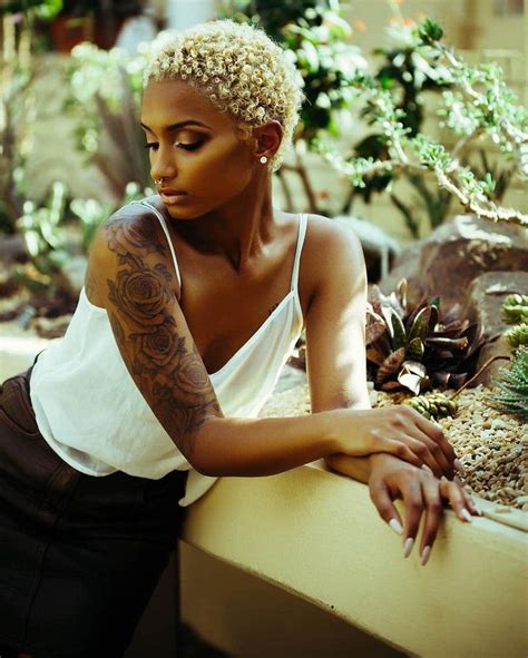 You can also dampen your hair with water, then moisturize it. TWA Hairstyles for Women with Natural Hair | Black Hair ...