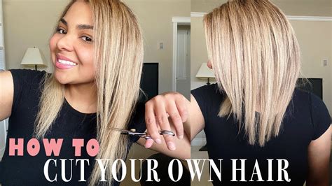 HOW TO CUT YOUR OWN HAIR AT HOME DIY Layered Haircut Tutorial YouTube