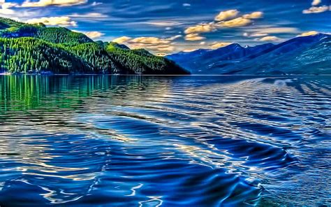 Just Wonderful Mountain Lakes Beauty Reflection Blue Hd Wallpaper