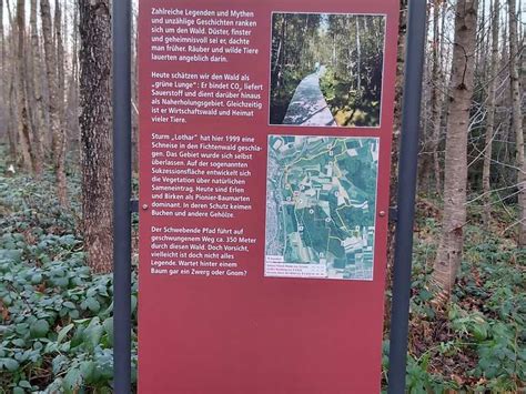 Infotafel Zum Schwebenden Pfad Wanderungen Und Rundwege Komoot