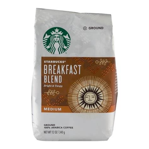 Breakfast blend is a lively and lighter roast with a crisp finish; Starbucks Breakfast Blend Medium Ground Coffee | Hy-Vee ...