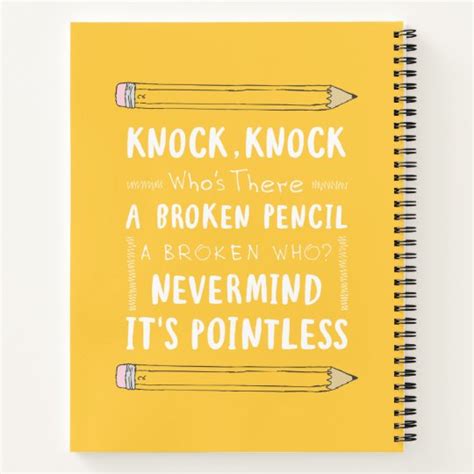 Teacher Knock Knock Jokes Pencil Puns Kid Humor Notebook