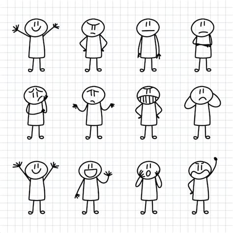 Free Vector Hand Drawn Stickman Collection