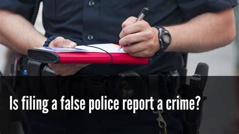 Is filing a false police report a crime? - YouTube