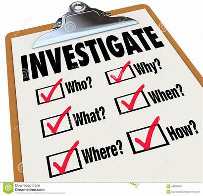 Investigation Clipart Check Investigate Word Checklist Facts