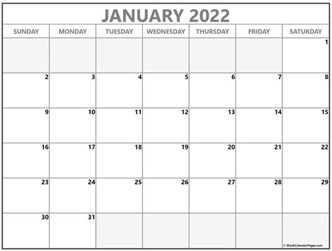 January 2022 Calendar Free Printable Calendar