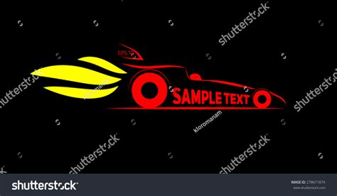 Stylized Drag Racing Car Stock Vector Royalty Free 278671874