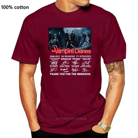 The Vampire Diaries 2009 8 Seasons 171 Episodes Signature T Shirt Black