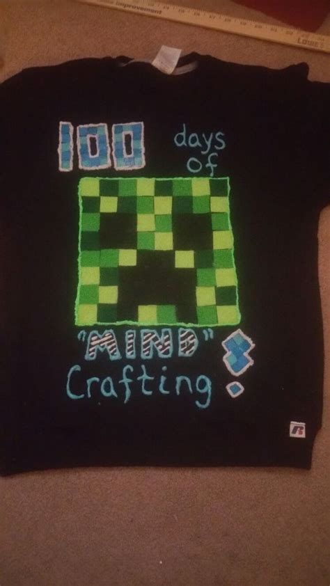 Minecraft 100 Days Of School Shirt 100days Of School Shirt 100 Days