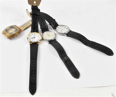 Lot 608 Four Gentlemans Wristwatches Including