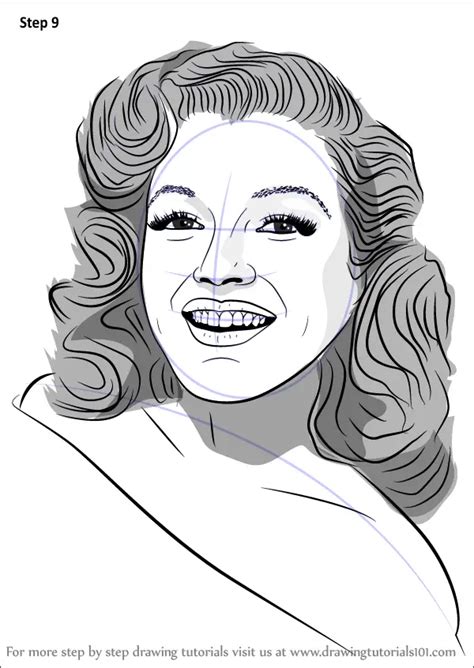 How To Draw Marilyn Monroe Celebrities Step By Step