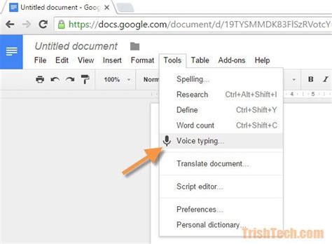 Before you activate voice typing the control panel, you can pick a language from a menu, and as this is google, there are plenty of choices. How to Type Faster with Voice-Typing in Google Docs