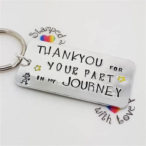 Your Part In My Journey Keyring Stamped With Love