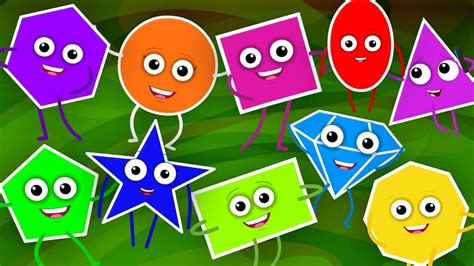 Ten Little Shapes The Shapes Song Learn Shapes Nursery Rhymes