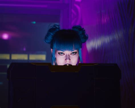 1280x1024 Cyberpunk Cyborg Blue Hair Girl 1280x1024 Resolution