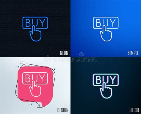 Click To Buy Line Icon Online Shopping Sign Stock Vector