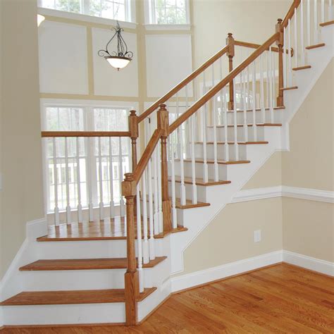 8 Ft Unfinished Red Oak Stair Handrail Paintable Stainable Interior