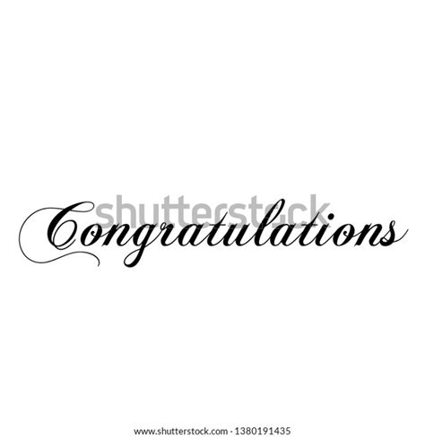 Congratulations Text Design Typography Print Use Stock Vector Royalty