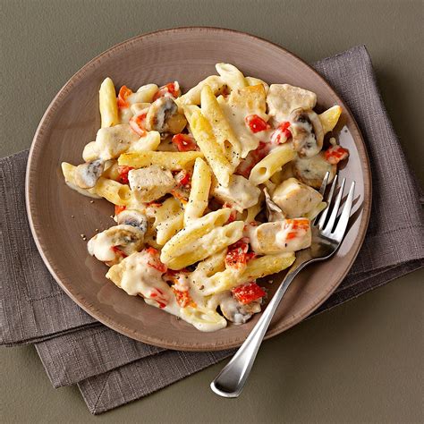 Spread into an even layer. Three-Cheese & Pepper Penne Recipe | Taste of Home