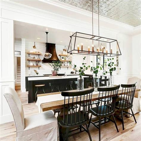 Cool 56 Cozy Modern Farmhouse Dining Room Remodel Ideas