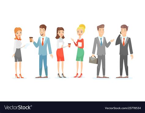 Set Business Characters Royalty Free Vector Image