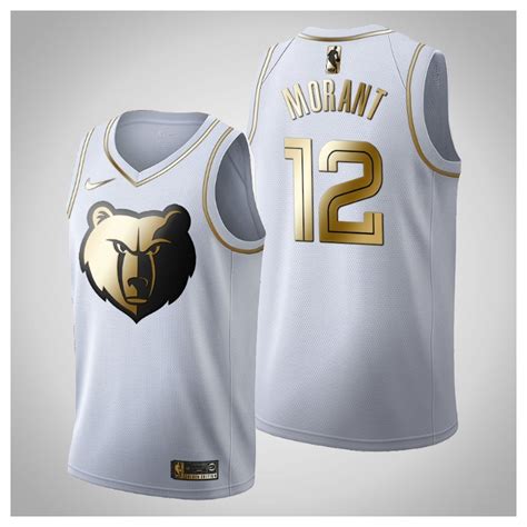 The memphis grizzlies are an american professional basketball team based in memphis, tennessee. Memphis Grizzlies Ja Morant # 12 Golden Edition Weiß ...