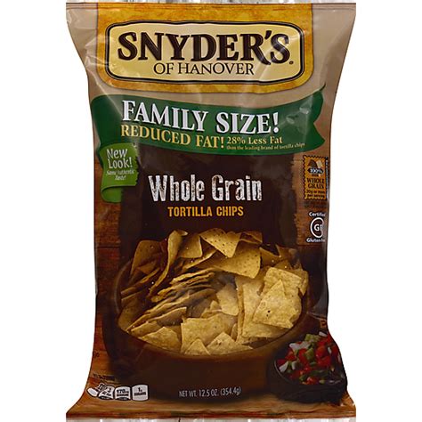 snyder s of hanover® reduced fat whole grain tortilla chips 12 5 oz bag tortilla reasor s
