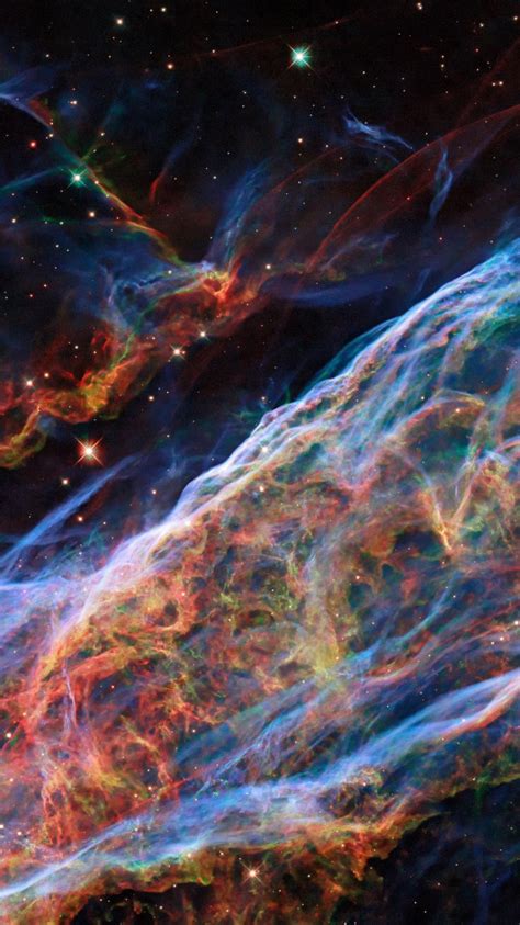 Colorful Veil Nebula Glow Space Sky Stars Galaxy 4k Hd Space Wallpapers