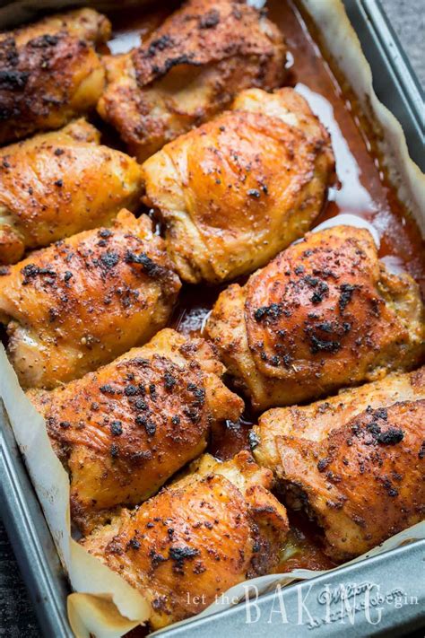 You won't even miss the oil. Garlic Ranch Baked Chicken Thighs are crispy on the ...
