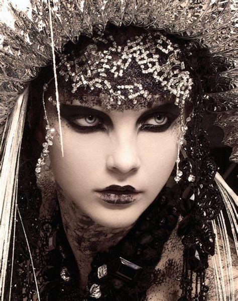Makeup Dark Fashion Photography Jewels Haute Couture Falling Into