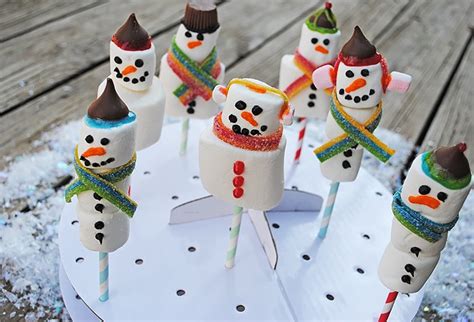 Yummy Snowman Marshmallow Pops Inspired By Winter
