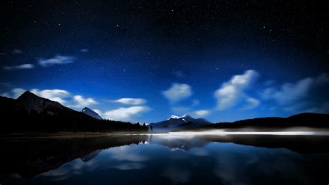 Wallpaper Landscape Night Lake Water Nature Reflection Sky