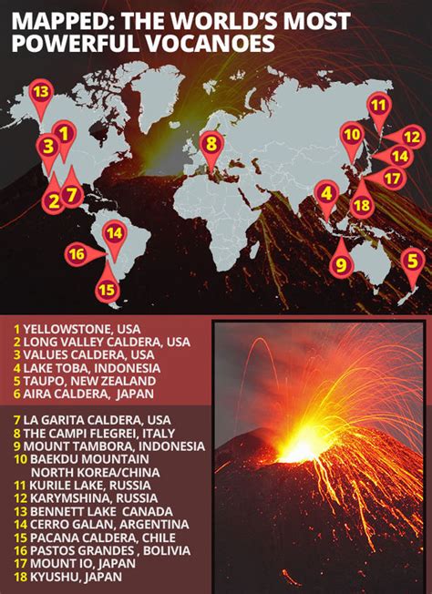 Super Volcanoes Around The World Map Zip Code Map