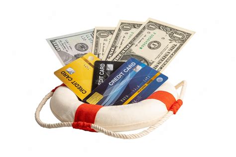 premium photo financial crisis lifeboat with us dollar banknotes assistance and security of