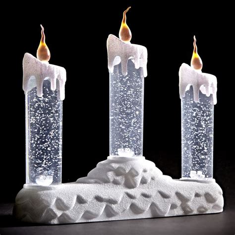 Buy Set Of 3 White Led Glitter Candles Online At Cherry Lane