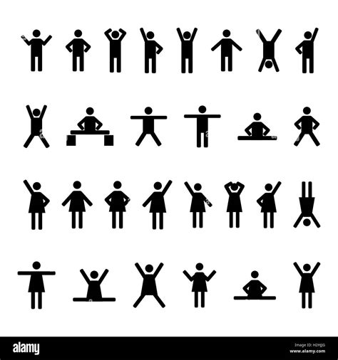A Set Of Stick Figures Vector Illustration Stock Vector Image And Art