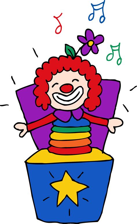 Colorful Jack In The Box Clipart Free Clip Art