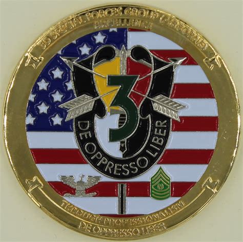 3rd Special Forces Airborne Commander Ser 403 Army Challenge Coin