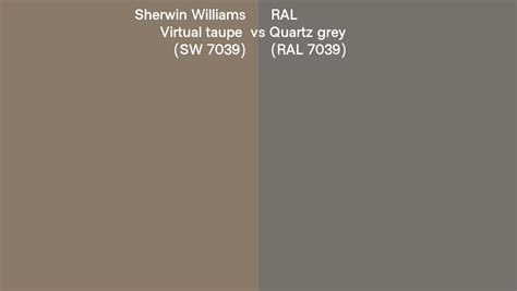 Sherwin Williams Virtual Taupe Sw Vs Ral Quartz Grey Ral