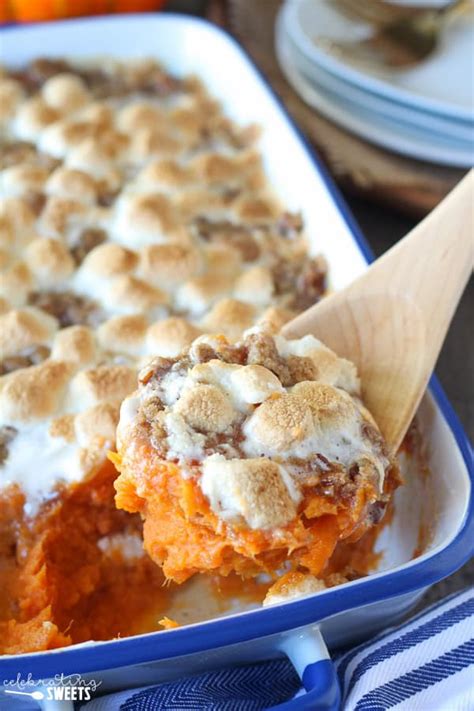 Sweet Potato Casserole With Marshmallows And Streusel