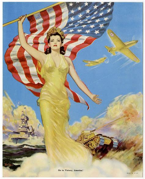 1940s lady liberty patriotic pin up vintage print wwii americana aviation fine ebay world