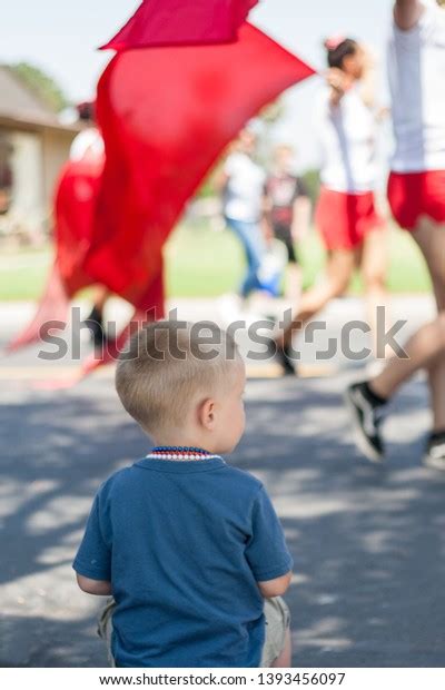 Child Watching Parade On Fourth July Stock Photo 1393456097 Shutterstock