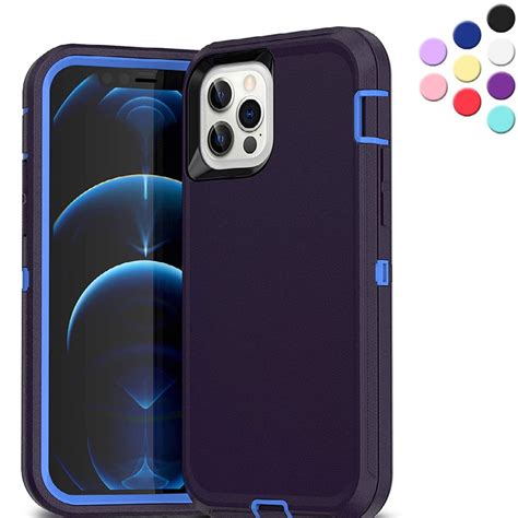 Iphone Pro Max Heavy Duty Defender Case Blue Layer Shock